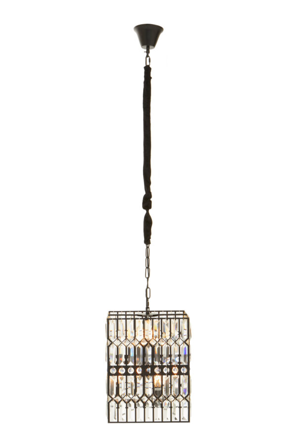 Babylon Black  Crystal 6 Light Pendant Light