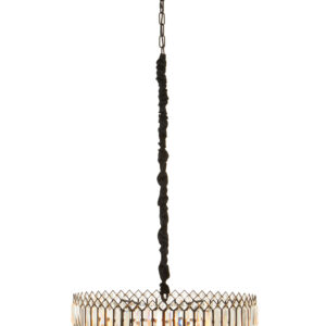 Babylon Six Bulb Black Crystal Chandelier