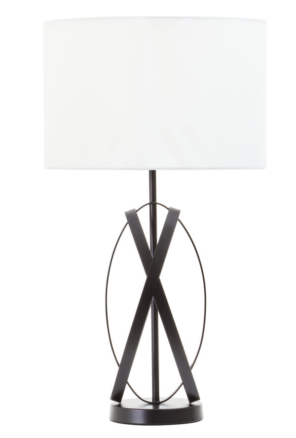 Zaina Black Cross Table Lamp