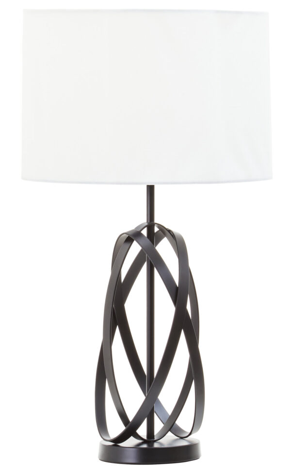 Zaina Black Cross Table Lamp