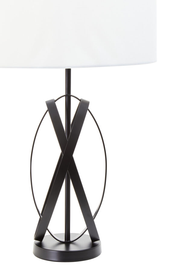 Zaina Black Cross Table Lamp
