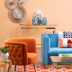 Bosie Kensington Townhouse Small Orange Hand Woven Rug