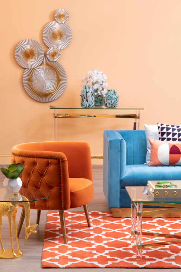 Bosie Kensington Townhouse Small Orange Hand Woven Rug