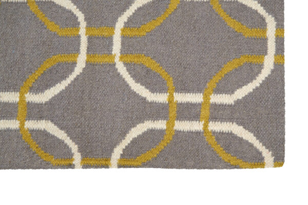 Bosie Oslo Grey White and Green Rug