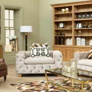 Bosie Safira Large Brown Hair on Leather Chevron Patchwork Rug