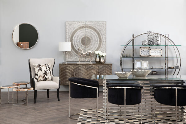 Bosie Safira Large Hair on Leather Hexagon Patchwork Rug