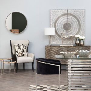 Bosie Safira Large Hair on Leather Hexagon Patchwork Rug