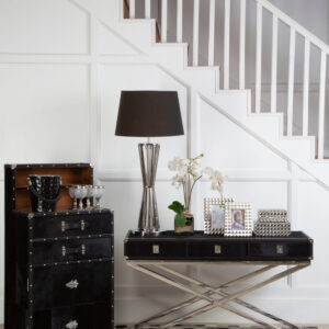 Bosie Safira Large Hair on Leather Hexagon Patchwork Rug