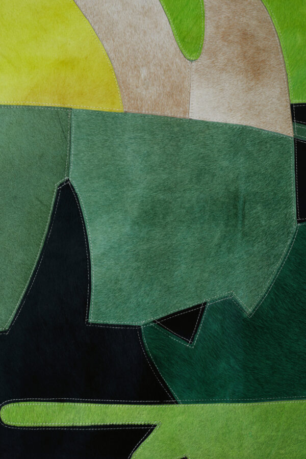 Bosie Safira Small Botanical Hair on Leather Rug