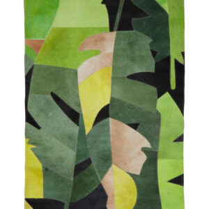 Bosie Safira Small Botanical Hair on Leather Rug