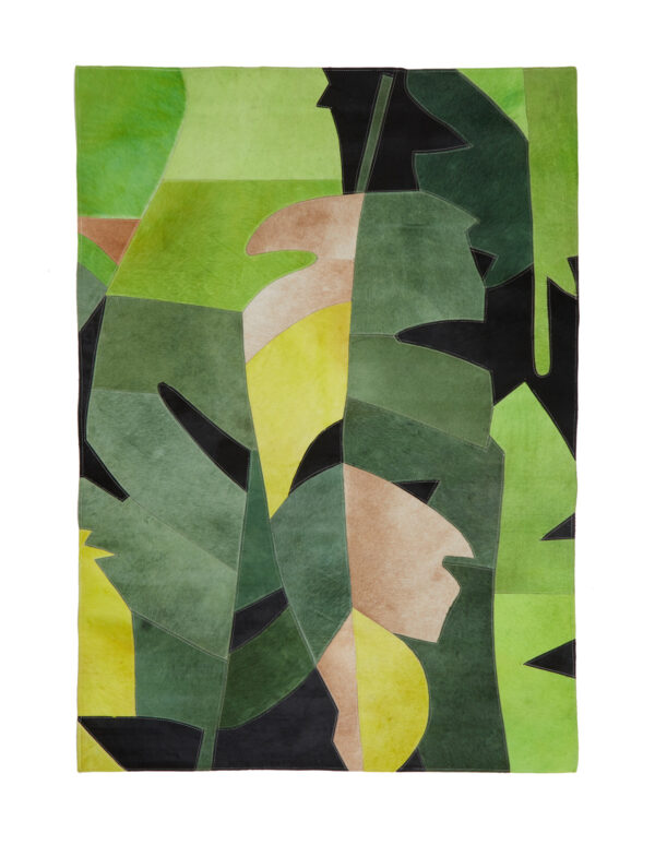 Bosie Safira Small Botanical Hair on Leather Rug