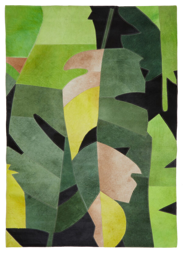 Bosie Safira Large Botanical Hair on Leather Rug