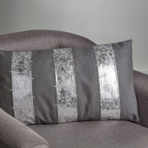 Bosie Kensington Townhouse Grey and Silver Cushion