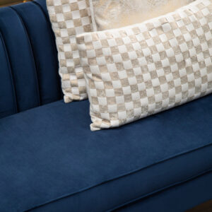 Bosie Kensington Townhouse Cream And Gold Check Cushion