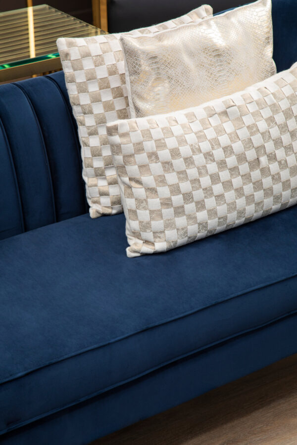 Bosie Kensington Townhouse Cream And Gold Check Cushion