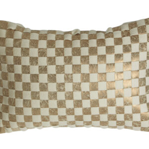 Bosie Kensington Townhouse Cream And Gold Check Cushion