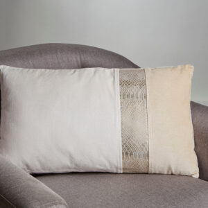 Bosie Kensington Townhouse Cream And Gold Rectangular Cushion