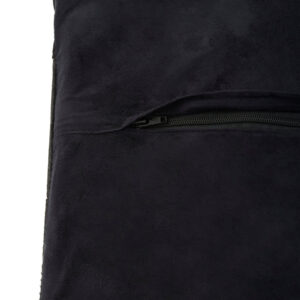 Bosie Safira Black Hair on Leather Patchwork Cushion