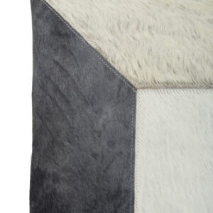 Bosie Safira Geometric Hair on Leather Patchwork Cushion