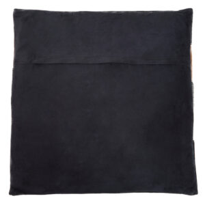Bosie Safira Neutral Colourblock Hair on Leather Patchwork Cushion