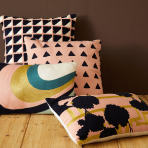 Bosie Ozella Curved Stripes Embroidered Cushion