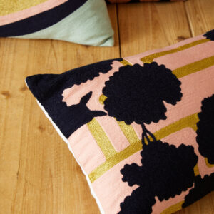 Bosie Ozella Curved Stripes Embroidered Cushion