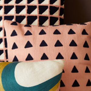 Bosie Ozella Curved Stripes Embroidered Cushion