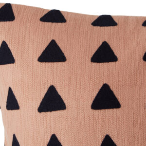 Bosie Ozella Pink and Navy Square Embroidered Cushion
