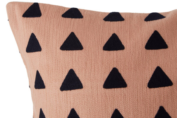 Bosie Ozella Pink and Navy Square Embroidered Cushion