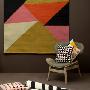 Bosie Ozella Grid Design Embroidered Cushion