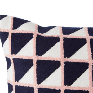 Bosie Ozella Grid Design Embroidered Cushion