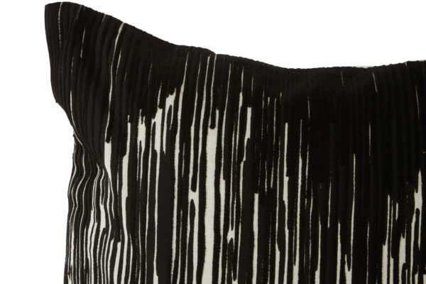 Bosie Ozella Black and White Embroidered Cushion