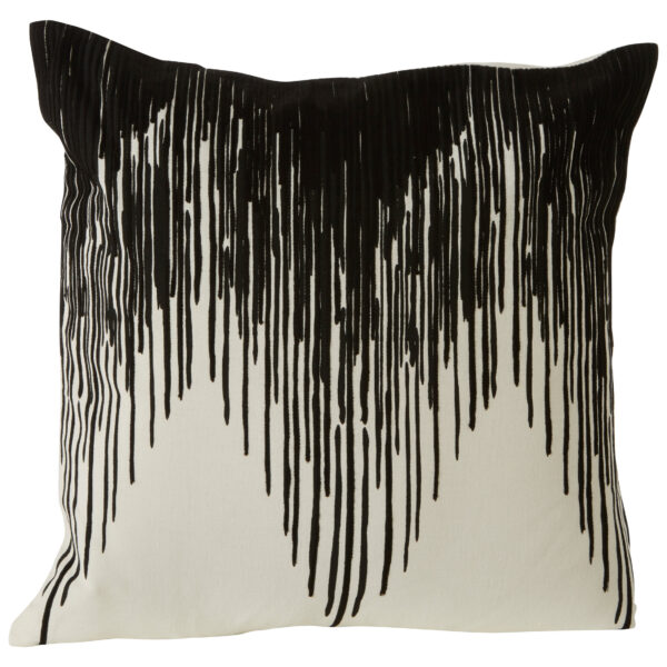 Bosie Ozella Black and White Embroidered Cushion
