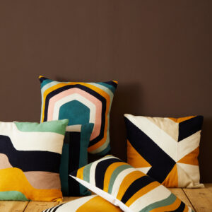 Bosie Ozella Hexagonal Design Embroidered Cushion