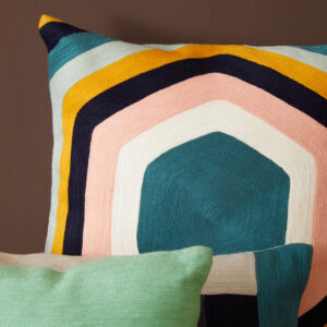Bosie Ozella Hexagonal Design Embroidered Cushion