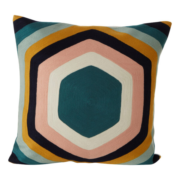 Bosie Ozella Hexagonal Design Embroidered Cushion