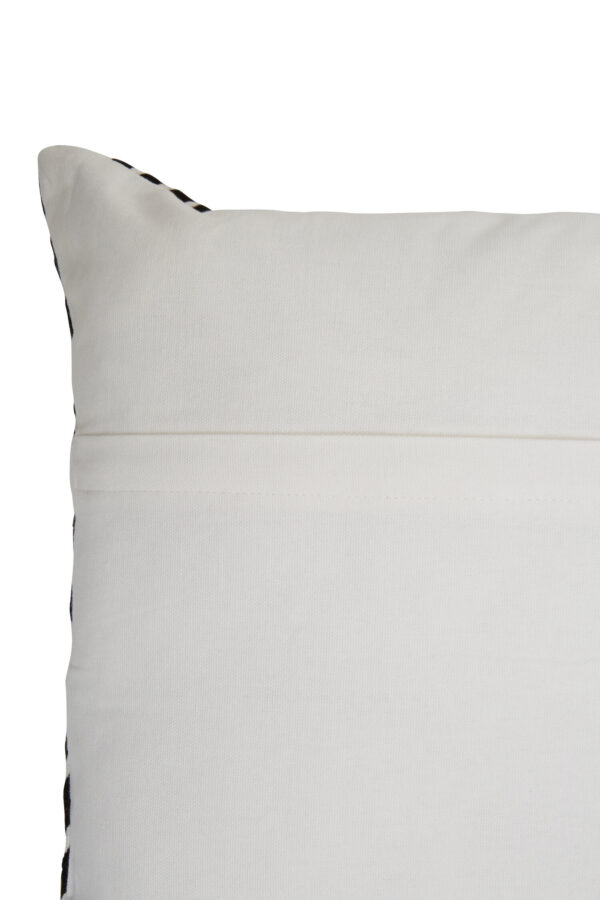 Bosie Ozella Black And White Square Embroidered Cushion