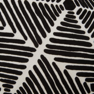 Bosie Ozella Black And White Square Embroidered Cushion