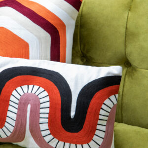 Bosie Ozella Curve Pattern Rectangular Cushion