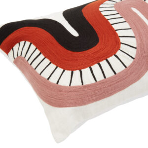 Bosie Ozella Curve Pattern Rectangular Cushion