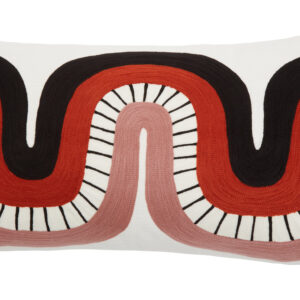 Bosie Ozella Curve Pattern Rectangular Cushion