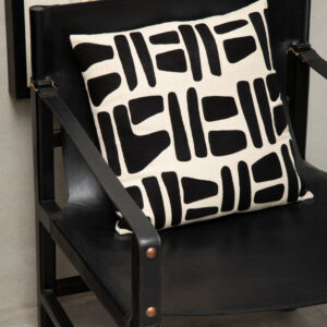 Bosie Ozella Natural And Black Square Cushion