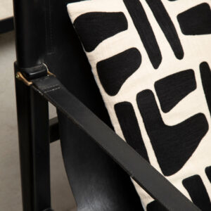 Bosie Ozella Natural And Black Square Cushion