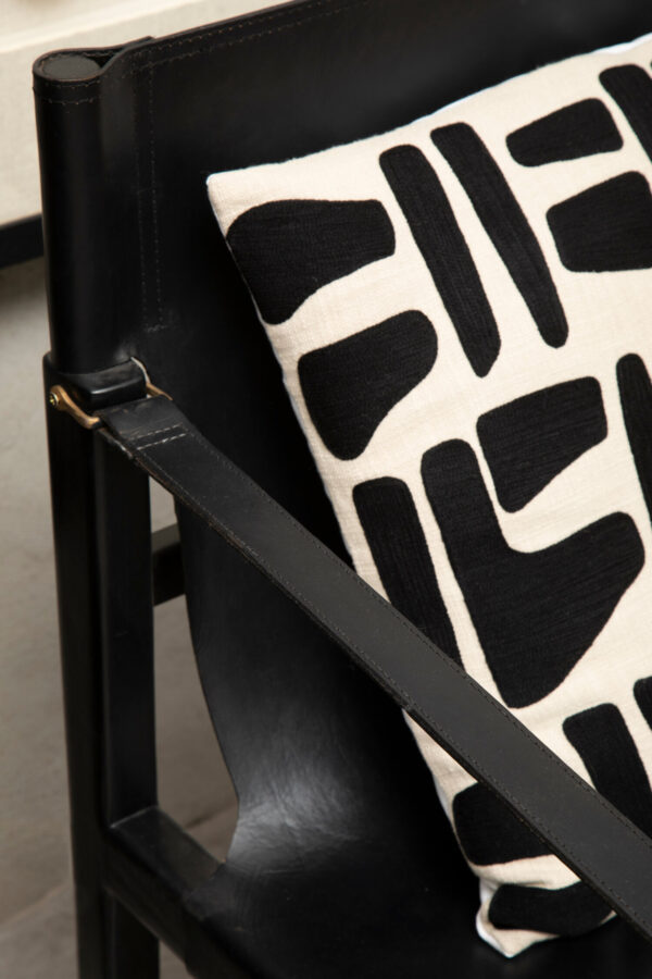 Bosie Ozella Natural And Black Square Cushion