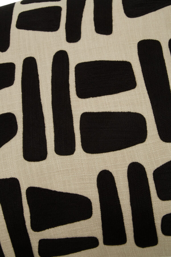 Bosie Ozella Natural And Black Square Cushion