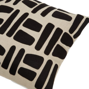 Bosie Ozella Natural And Black Square Cushion
