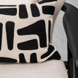 Bosie Ozella Natural And Black Rectangular Cushion