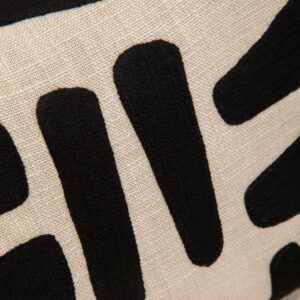 Bosie Ozella Natural And Black Rectangular Cushion