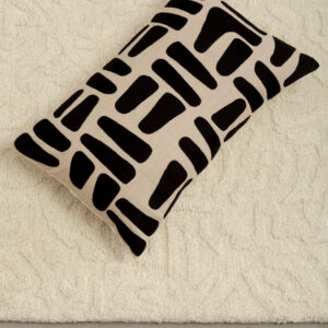 Bosie Ozella Natural And Black Rectangular Cushion