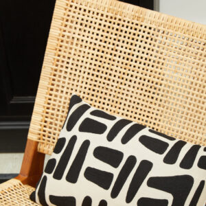 Bosie Ozella Natural And Black Rectangular Cushion